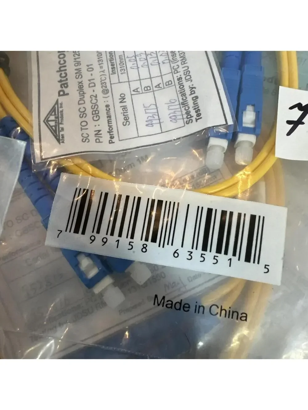 MixNEW ALLEN TEL GBLC2-D1-01 Singlemode Duplex LC to LC Fiber Optic Patch Cable